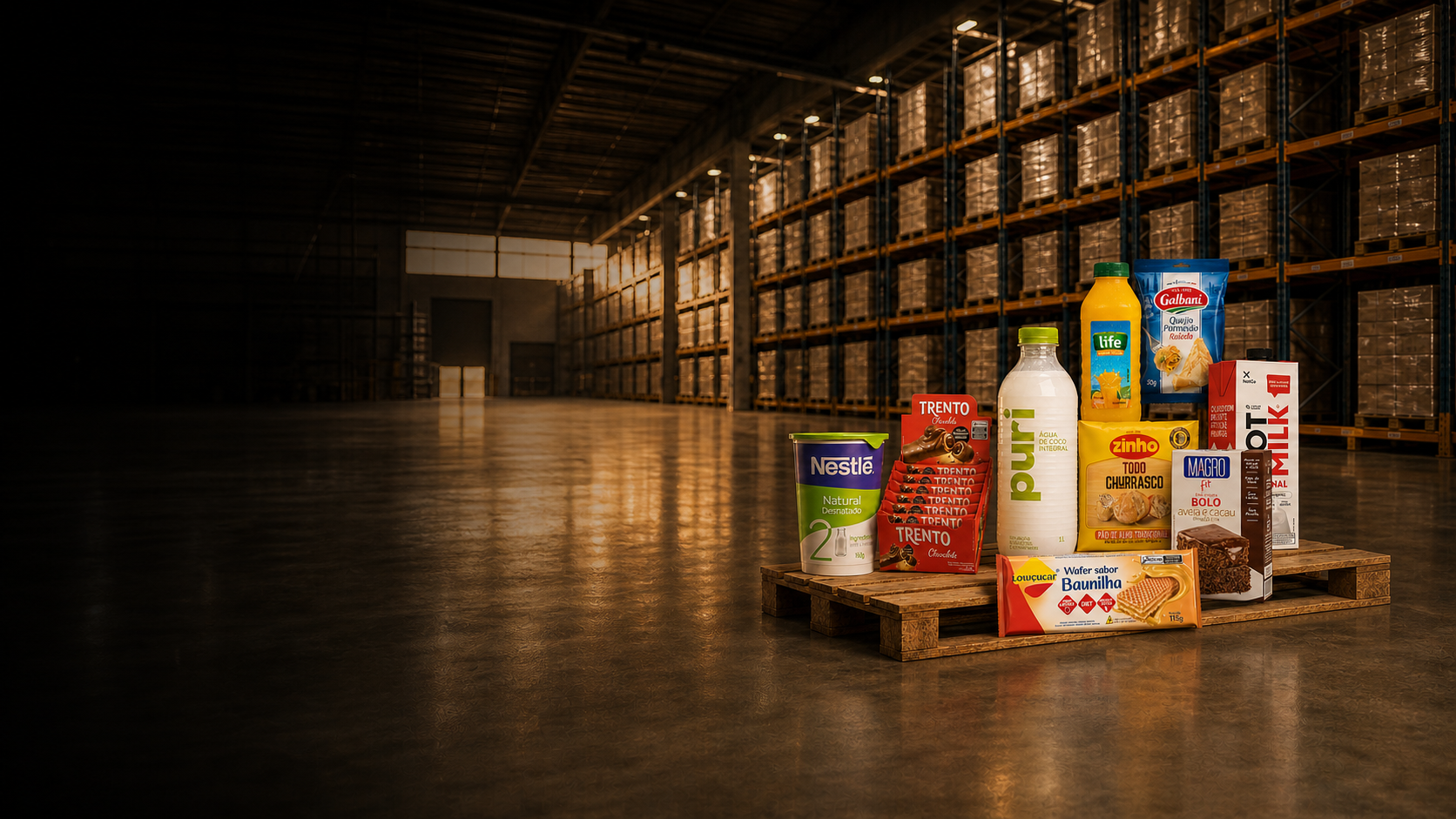 Mix de produtos distribuídos pela Oroleite